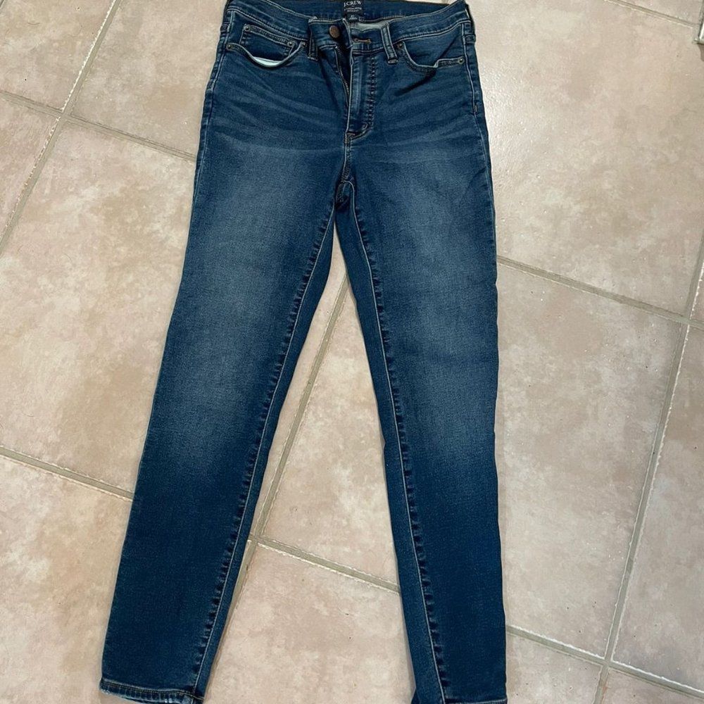 J Crew Womens 5 Pocket High Rise Skinny Jeans Size 27 Blue Medium Wash @@@@
